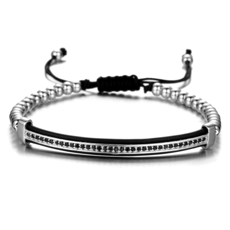 BRATARI LUXURY - Brooks Louviere Silver Men Zircon