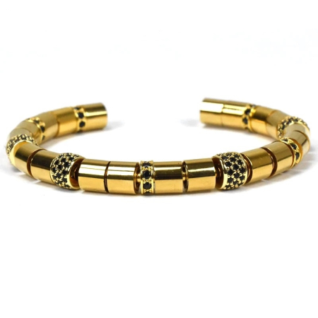 BRATARI SEMICERC - Brooks Luxury Bangle 27 Gold Zircon Charms