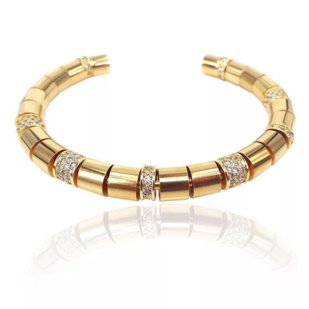 BRATARI SEMICERC - Brooks Luxury Bangle Gold Zircon Charms Maverick