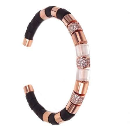 BRATARI SEMICERC - Brooks Luxury Bangle Rose Gold Elements
