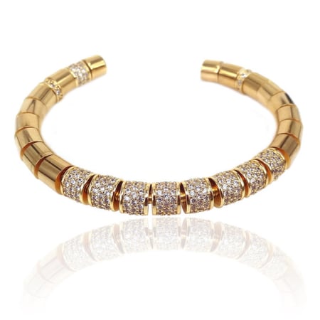 BRATARI SEMICERC - Brooks Luxury Gold 18K Plated Zircon Bangle