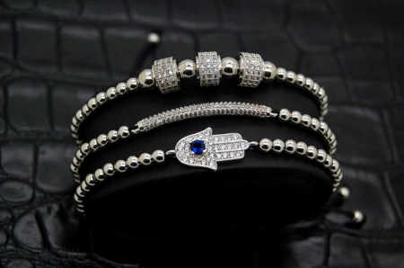 Brooks Luxury Set Fatima Silver Bracelets [2]