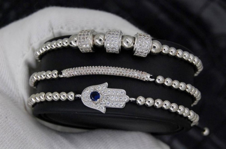 Brooks Luxury Set Fatima Silver Bracelets [3]