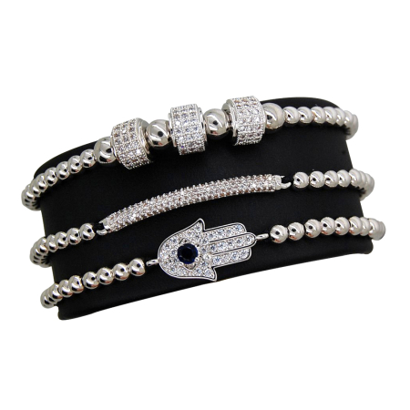 BRATARI - Brooks Luxury Set Fatima Silver Bracelets
