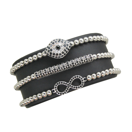 SETURI SILVER - Brooks Luxury Set Silver Infinit Bracelets