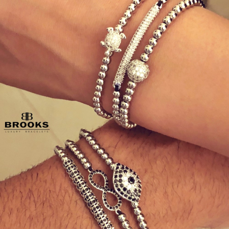 Brooks Luxury Set Silver Infinit Bracelets [1]