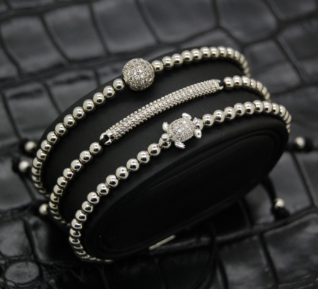 Brooks Luxury Set Silver Tortoise Bracelets [3]