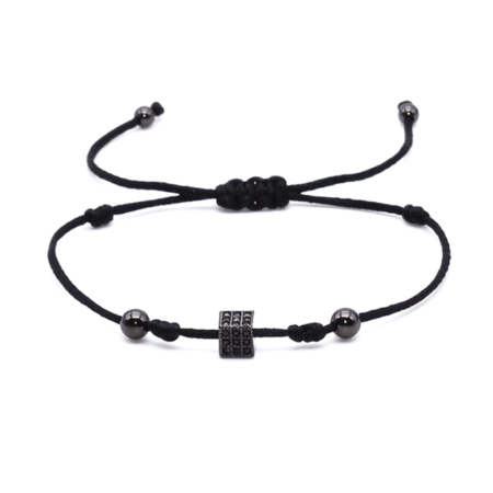 BRATARI LUXURY - Brooks Macrame Cube Zircon Stones