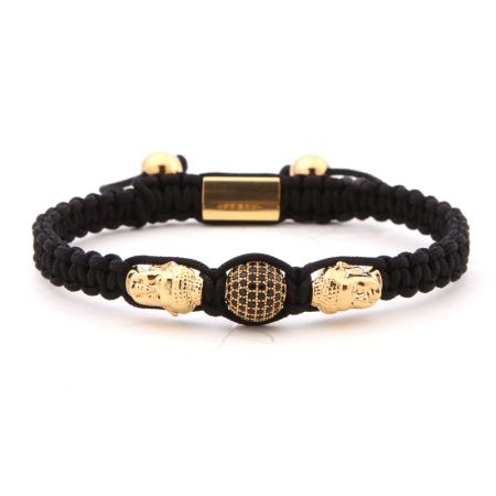 BRATARI BARBATI - Brooks Men Gold Buddha Head