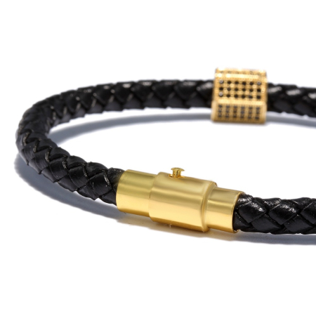 Brooks Men Hexagonal Zircon Charm 19 CM [2]