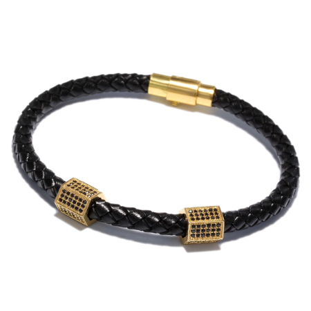 Brooks Men Hexagonal Zircon Charm 19 CM [3]