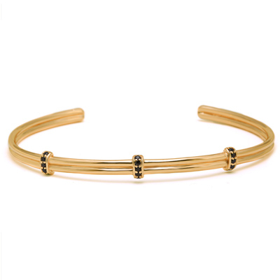 BRATARI METALICE - Brooks Men Zircon Bangle BLACK