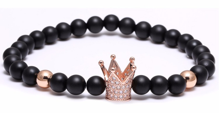 BRATARI PIETRE NATURALE - Brooks Rose Gold Crown