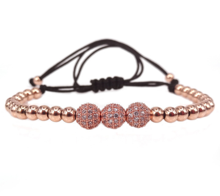 BRATARI - Brooks Rose Gold White Zircon Sphere