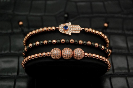 Brooks Set 3 Rose Gold Woman Bracelets [1]