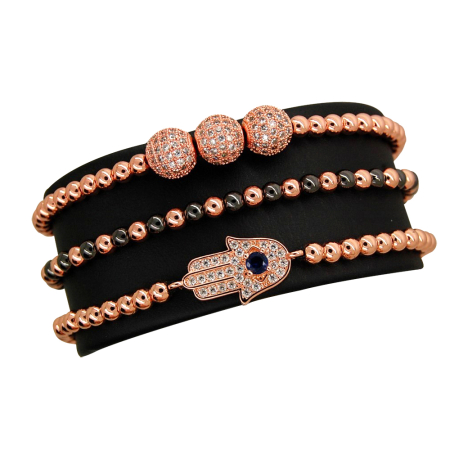 BRATARI - Brooks Set 3 Rose Gold Woman Bracelets