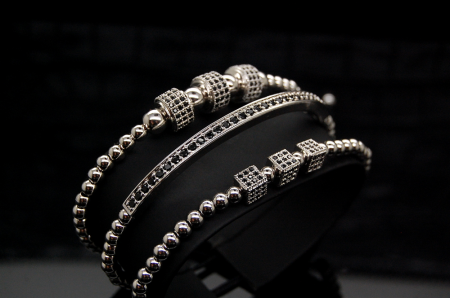 Brooks Silver Set 3 Luxury Bracelets [2]