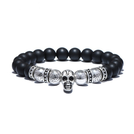 PROMOTII - Brooks Silver Skull Black Agate