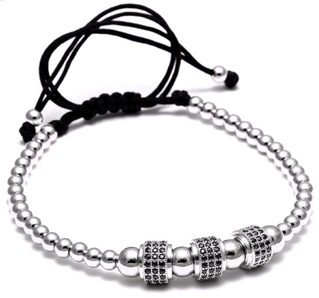 Brooks Silver Zircon Cilinder Bracelet [1]