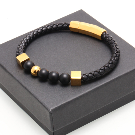 Brooks Square Stoppers Gold Bracelet 19 CM [1]