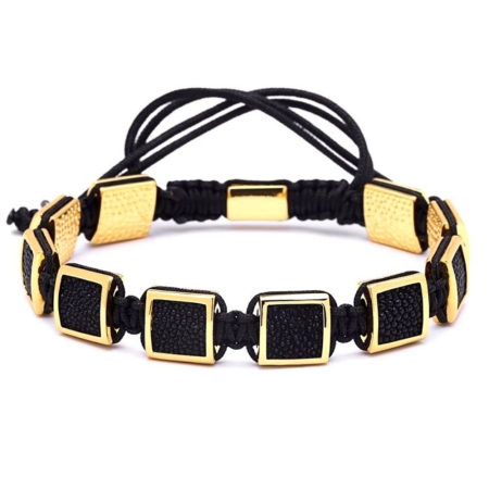 BRATARI LUXURY - Brooks Squares Gold Bracelets