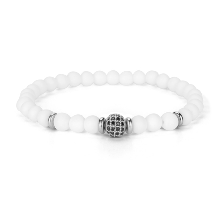 BRATARI PIETRE NATURALE - Brooks White Agate Summer Collection