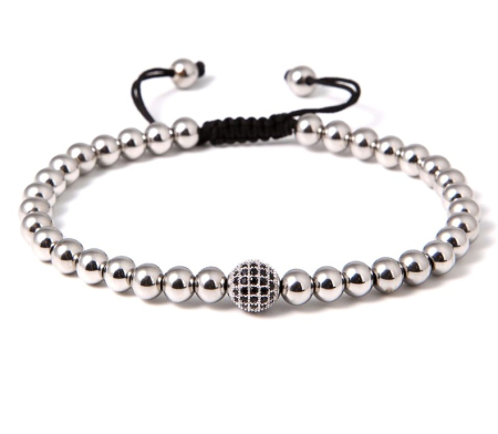 BRATARI - Brooks Zircon Women Silver Sphere