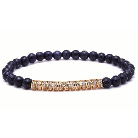 BRATARI PIETRE NATURALE - Brooks Zirconia Crystals Gold Tube