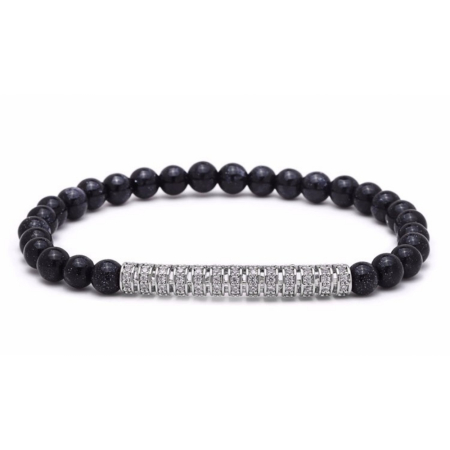 BRATARI PIETRE NATURALE - Brooks Zirconia Crystals Silver Tube