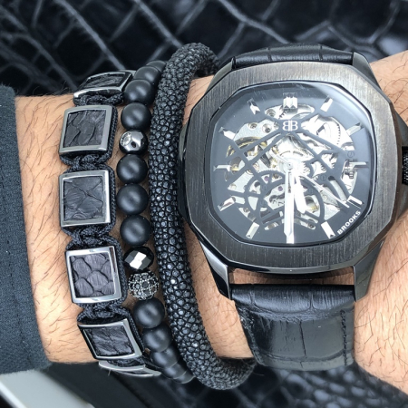 Ceas Brooks Automatic All Black Exquisite Horologerie [5]