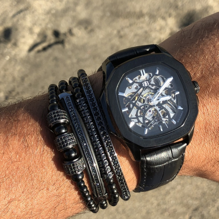 Ceas Brooks Automatic All Black Exquisite Horologerie [4]