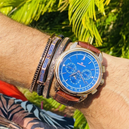 Ceas Brooks Automatic Luxury Rose Blue Montblaine [1]