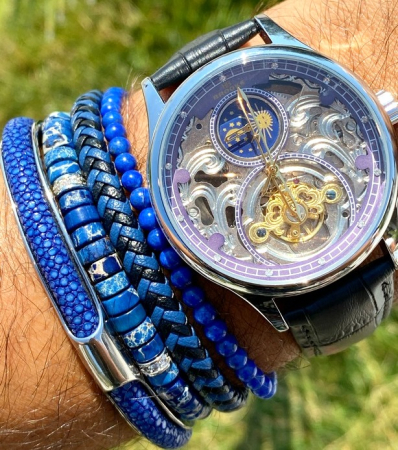 Ceas Brooks Automatic Moonphase Blue Craft Face [1]