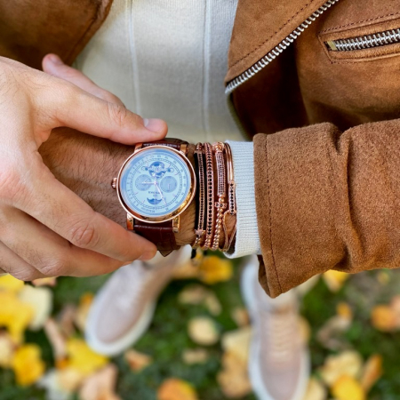Ceas Brooks Automatic Rose Gold Moonphase Master Machine [2]