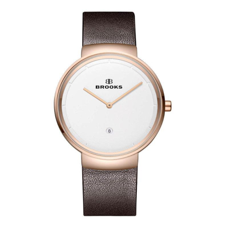 CEASURI DAMA - Ceas Dama Brooks Extraplat Brown Leather