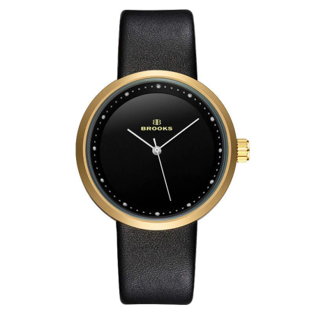 CEASURI DAMA - Ceas Dama Brooks Minimalist Gold Case