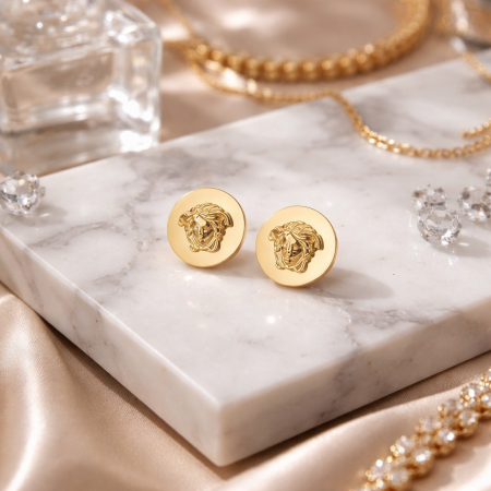 Cercei Dama Gold Medusa Classic [2]