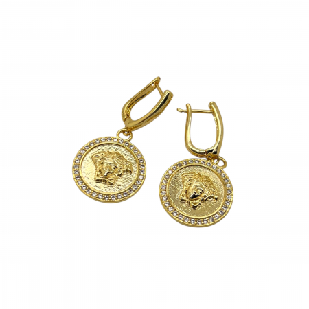 BRATARI CRISTALE - Cercei Dama Gold Medusa Diamonds