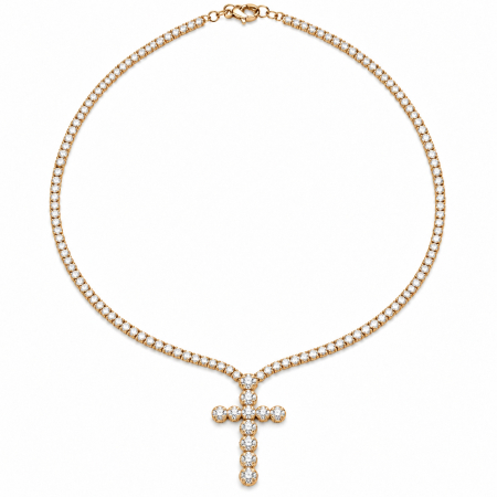BIJUTERII DAMA - Colier Dama Angelic Gold Full Diamonds