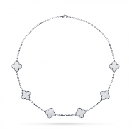 COLIERE INOX - Colier Dama Silver White Flower Waterproof