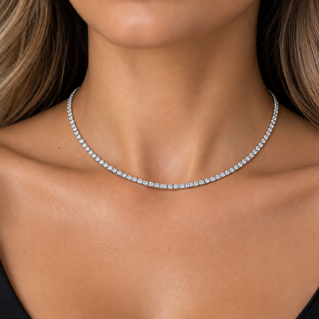 BIJUTERII DAMA - Colier Dama Tennis White Diamonds 40 CM / 1.5 MM