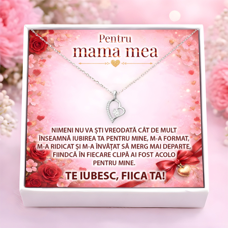 CADOURI MAMA - Colier Pentru Mama Pandantiv Cristale Cu Mesaj