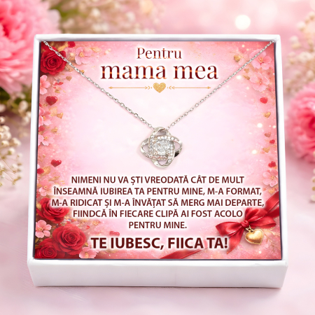 CADOURI FEMEI - Colier Pentru Mama Ta Pandantiv Cristale Cu Mesaj