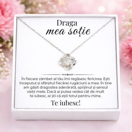CADOURI SOTIE - Colier Pentru Sotie Pandantiv Cristale Cu Mesaj