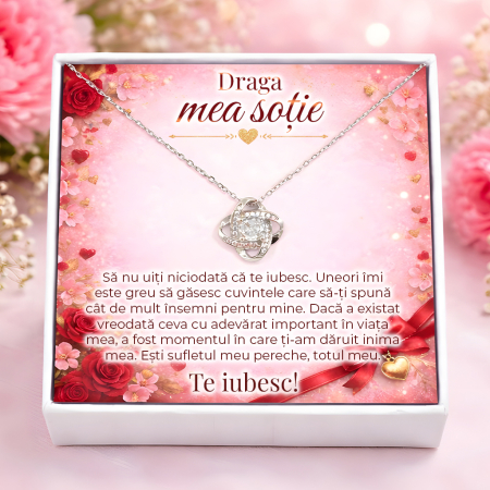 CADOURI SOTIE - Colier Pentru Sotie Pandantiv Cristale Cu Mesaj