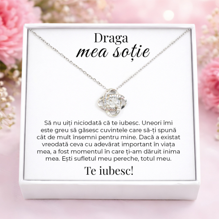 CADOURI SOTIE - Colier Pentru Sotie Pandantiv Cristale Cu Mesaj
