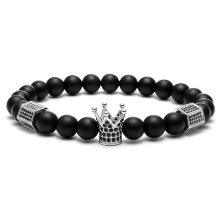 BRATARI PIETRE NATURALE - Bratara Brooks King BlackSilver