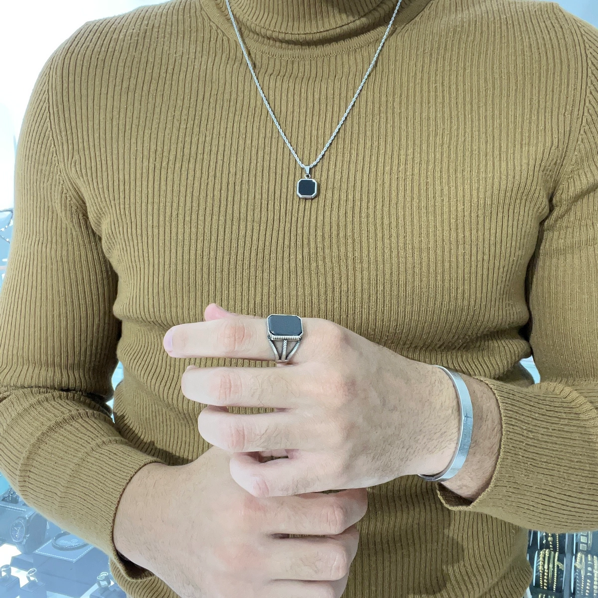 Inel Argint 925 Arque Black Onix [1]