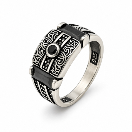 COLECTIA ARGINT - Inel Argint 925 Black Oman Design