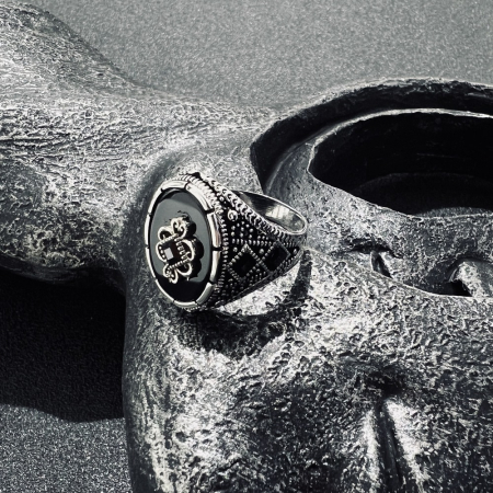 Inel Argint 925 Black Stone Masterpiece [2]